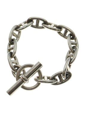 Hermes Chaine Dancre GM 12-piece Chain Bracelet Silver